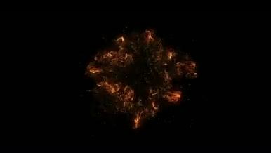 AE素材震撼火焰冲击波粒子特效视频的预览图